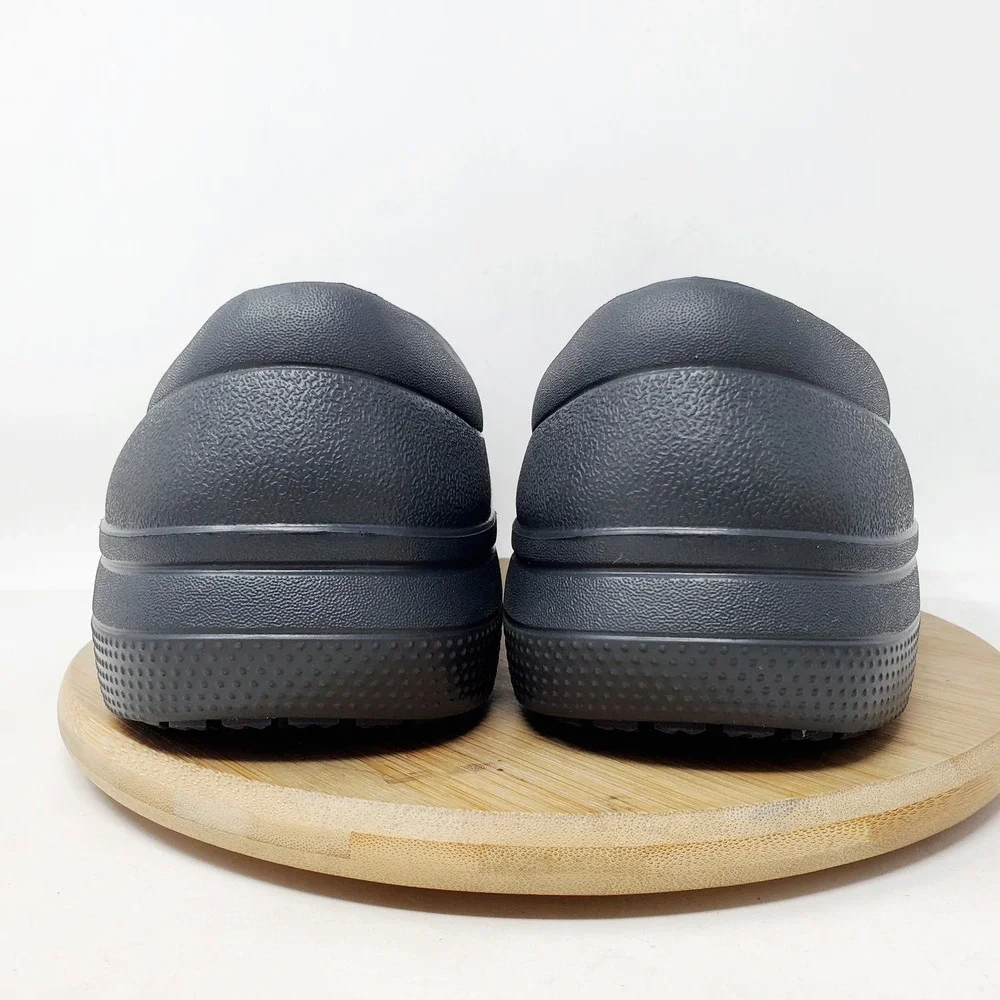 Crocs‎ On The Clock Shoes Mens 11 Black Clog Slip On Work Slip Resistant Kitchen